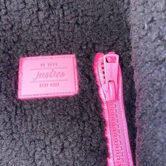 Justice 3/4 button up Sherpa fleece - Picture 2 of 8